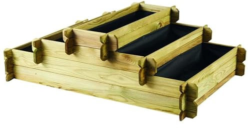 CERLAND Carré Potager en Bois traité 178L - Angelic - 80 x 80 x 36 cm