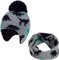 TAGVO 2 en 1 Enfant Bonnet et Écharpe Hiver Chaud Épais Doublure en Polaire Bonnet Tricoté Chapeau Cache-Cou, Thermique Chapeau élastique Cache-Cou pour Bébé, Fille, Garçon