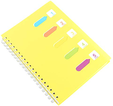 Tomaibaby B5 Spiralblock 6. 3X8. 2-Zoll-Notizblock Spiralförmiges Geschäftsnotizbuch mit Trennwand für Die Büroschule (B5 Blau)