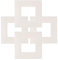 NCaan 4pk Light Switch Finger Plate (Single, White)