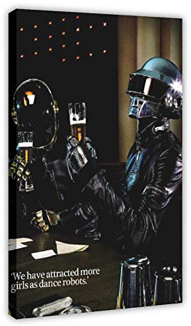 Daft Punk 15 Leinwand-Poster Schlafzimmer Dekor Sport Landschaft Büro Zimmer Dekor Geschenk 60 × 90 cm Rahmen style1