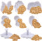 8 Pcs Dinosaur Cookie Cutter Set Chocolate Biscuit Cutters Stampers Emboss Plastic Cookie Cutters Fondant Cake Decoration