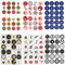 6 Blätter Aufkleber Adventskalender Weihnachten,Sticker Adventskalenderzahlen,Advent Calendar Stickers Rund,1-24 Sticker Selbstklebend,Zahlen Aufkleber zum Basteln und Befüllen
