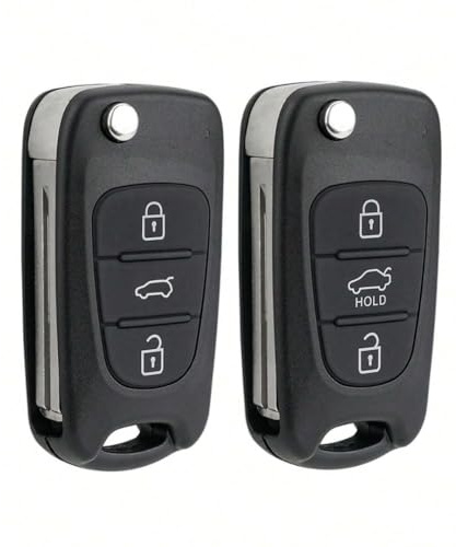 2 x Hyundai Ersatz Auto Schlüsselanhänger Fernbedienung Abdeckung Hülle (i20 i30 i35 IX20 IX35 - Kia Ceed Rio Picanto Sportage Sorento Venga Fahrzeug