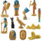 Hztyyier Ägyptische Figuren-Set, 12-teiliges Modell-Spielzeug, Party-Dekorationen, Antike Ägypten-Sammlung