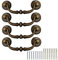 TopHomer 4 PCS Vintage Drawer Pull Handles Antique Swing Pulls Ring with Screws Kit Universal 11.5CM Cabinet Door Knobs for Bedroom Bathroom Kitchen Cupboard Wardrobe [Brass]