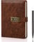 WEMATE Tagebuch mit Schloss, A5 Tagebuch mit Schloss, 240 Seiten, Lock Journal mit Stift & Geschenkbox, Schloss Tagebuch für Männer und Frauen, 21,8 x 14,7 cm, Braun