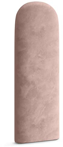 Muralo Wandkissen Gepolstert, Oval, Velours - 30x100 cm, Hellrosa | Wandpaneel, ideal als Bettkopfteil oder Lendenkissen - für Schlafzimmer und Wohnzimmer, einfache Anbringung mit Montagekleber