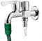 Grifo de Doble Salida para Lavadora y Lavavajillas. Grifo con dos Caños ¾”. Grifo de Metal de Doble Válvula con Adaptadores.