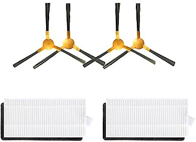 McbeAn Compatible For Ziglint D5 Compatible for Mamibot Exvac650 / 660 Robotic Vacuum Cleaner Replacement Spare Parts Side Brush Hepa Filter Accessories(Set E)