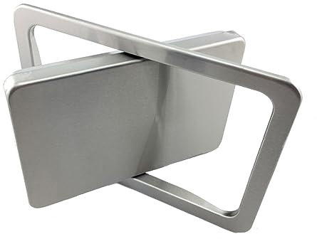 LYXXW Poubelle pour Plan De Travail Couvercle Argenté À Encastrer Cuisine Corbeille À Papier Cachée Couvercle Couvercle INOX Balance Swing Couvercle De Comptoir Rectangulaire en Acier,22.7cm