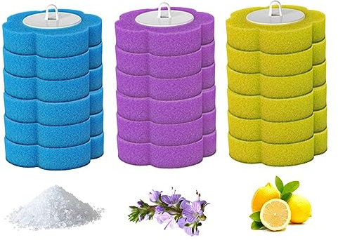 Jorzer 18 Pièces Recharges De Brosse De Toilette Jetables Tête De Brosse De Toilette Recharges De Baguette De Toilette De Rechange 3 Couches éponge Recharges De Baguette De Toilette Tête De Brosse
