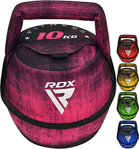 RDX Kettlebell Gewicht mit Griff, Fitness Bodybuilding, Workout, Krafttraining Wettkampf, Kugelhantel für Rundgewicht, Schaukeln, Kniebeugen, Schnappen und Kraftaufbau, Gewichtsvarianten 2kg - 12kg