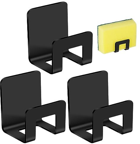 Égouttoir d'évier - Porte-éponge en Acier Inoxydable,Rangement pour torchon sans poinçon, Fournitures Support Nettoyage Cuisine pour éponges Brosse à Dents
