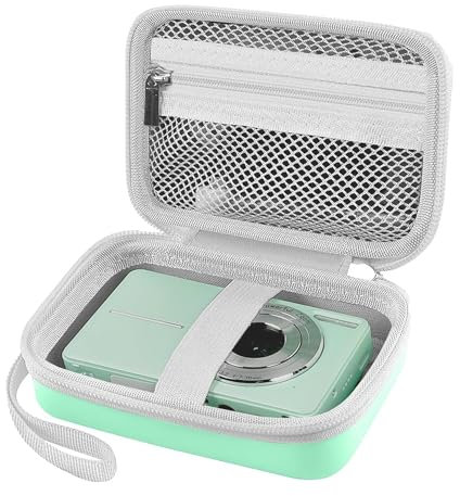 Leayjeen Digital Camera Case, Compatible with Umipyiza/Hauyince/Nsoela/Zostuic/Hauyince/JHAMAL/Kodak/Amdeurdi/Umipyiza Digital Camera, PU Hard Carrying Bag with Inner Pocket (Case Only) Green