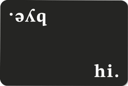 Tassenbrennerei Fußmatte mit Spruch - hi. Bye. - Türmatte innen lustig - Deutsche Qualität (Schwarz)