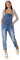 Nina Carter Salopette da donna, in denim, stile vintage, tuta estiva, Azzurro (S535), XS