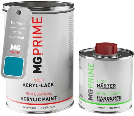 MG PRIME Pantone 7712C Turquoise glänzend Acryl-Lack 1,5 Liter / 1500 ml Dose inkl. Härter