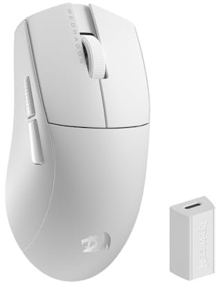 Redragon M916 PRO 3-Mode Wireless Gaming Mouse, Hype-Speed 4K Polling Rate, 49G Ultra-Light 26K DPI Gamer Mouse w/Ergonomic Natural Grip Build, Redefinable Macro Buttons, Software Supported