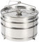 Juego de Vaporera de Acero Inoxidable, Juego de Utensilios de Cocina Apilables de 3 Niveles, Olla de Cocción Múltiple con Vaporera, Cesta de, Accesorios de Olla a Presión