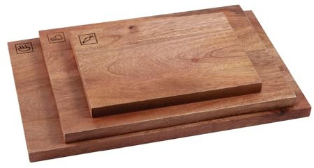 Tower, T847045, Set of 3 Chopping Boards, Small, Medium, Large, Suitable for Food Preparation and Serving, Mango Wood
