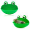 OWMOSYX Frosch Habitat mit Saugnapf, niedliches Aquarium-Zubehör, Frosch-Geschirrhalter, Frosch-Dekoration, Frosch-Terrarium, Dekoration für Baum, Frosch, Kröte, Kaulquappe, Kunststoff, Grün, 2 Stück