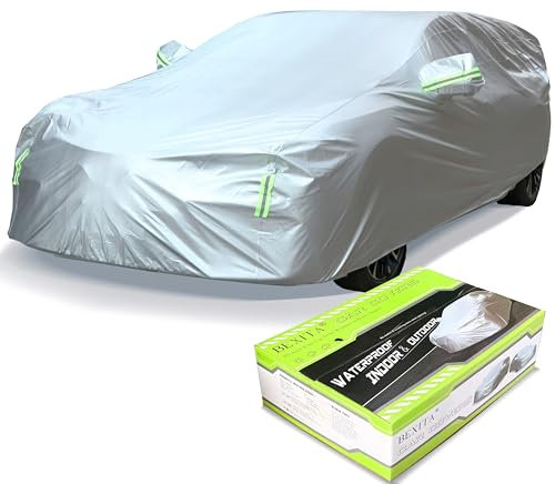 BEXITA Car Cover Waterproof Outdoor UV Protection Dustproof Windproof Snowproof Indoor Car Cover Universal Fit for Wagon; Size M: MAX 185in/470cm