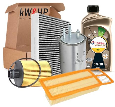 KIT TAGLIANDO 4 FILTRI + 5LT OLIO MOTORE TOTAL_5W30 COMPATIBILE CON BIPPER 1.3 HDI 75