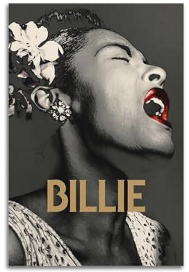 Zamm Billie Holiday Leinwand-Poster, Wandkunst, dekoratives Gemälde, Schlafzimmer, 30 x 45 cm, ungerahmter Stil
