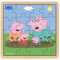 Barbo Toys - Peppa Pig – Puzzle – Peppa & George – Puzzle ab 1 Jahr – Holzpuzzle enthält 16 Teile – Illustrationen von Peppa Pig und ihrer Familie – Schlammige Pfützen
