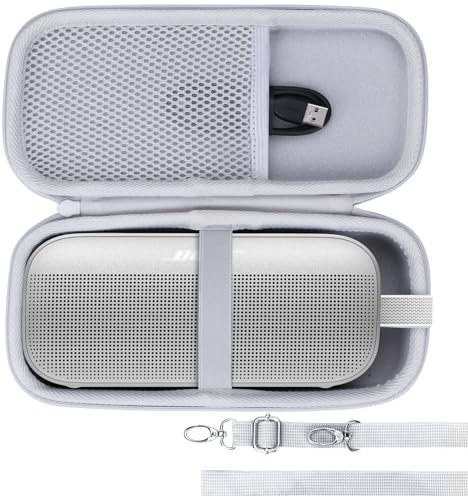 Lebakort Hard Case Compatible with Bose SoundLink Flex (2nd Gen) Bluetooth Portable Speaker (Off White Case)