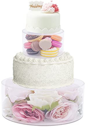 Supporto Per Torte In Acrilico Base Per Torta Piatto Per Torta Per Decorare Alzata Per Torta In Acrilico Trasparente Da 2 Pezzi Decorazioni Per Matrimoni Compleanni Feste E Altri Eventi