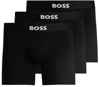 BOSS Herren BoxerBr 3P Bamboo Dreierpack eng anliegende Boxershorts aus Bambus-Mix