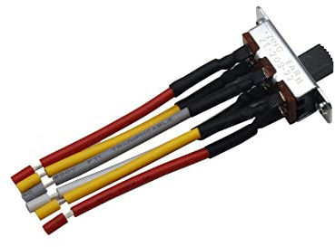 6 pin Interruptor de alternancia con cable Interruptor de alternancia de montaje del ventilador de techo 3A 250VAC/6A 125VAC Interruptor de transferencia de deslizamiento de doble polo/doble tiros
