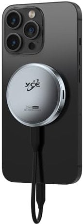 YCE Magnética SSD Case M.2 2230 NVME para iPhone 15/16 Serie con 100W PD USB C 3.2 Gen 2/Gen 3 de 10 Gbps SSD M2 Adaptador NVME con Tapa Protectora y de Cordón
