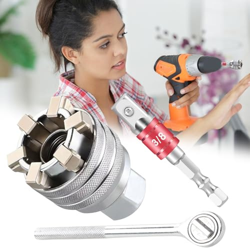 Multifunktions Universal Super Steckschlüssel, Einstellbares Standard 10–19 mm Universal Steckschlüsselhülsenwerkzeug, Metrisch 3/8-3/4'' Ratsche Ratschenschlüssel für Männer Werkzeuge Geschenke
