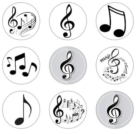 24 x Music Notes edible rice wafer paper cupcake toppers cake decorations birthday celebrations