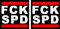 2er Set Autoaufkleber FCK Politik 10x10cm – Selbstklebende Anti-Politik Sticker für Auto, Motorrad, Laptop, Fenster – SPD, AFD, CDU, CSU, Grüne, Linke, FDP (SPD)