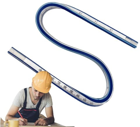 Nähkurvenlineal, Kurvenlineal zum Zeichnen - Architektonisches flexibles Lineal - Schlangenförmiges technisches Design, multifunktionale, flexible Kurvenvorlage für Kunsthandwerk
