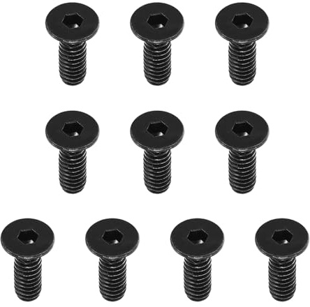 PATIKIL 10 Pezzi Viti a Testa Piatta Esagono Incassato 1/4-20 x 3/4 Bulloni a Testa Svasata Viti Macchine Esagono Incassato Acciaio Carbonio Filettatura Completa Grado Ossido Nero 10,9