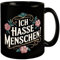 speecheese Ich Hasse Menschen Blumensprache Tasse Vintage Schwarzer Kaffeebecher Mit Blumensprache Illustration Menschen Und Antik Inspirierte Blumenornamente 300ml