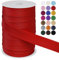 LEREATI Schrägband 25mm x 50m, Einfassband zum Nähen Doppelt Gefaltetes Stoffband aus Polyester Hemming Tape Satin, Nahtband zum Nähen Basteln Dekorationen DIY Handwerk (Rot)