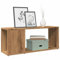 Rantry Mobile Porta TV Rovere Artigianale 80x24x32cm Legno Multistrato, Mobile Porta TV Mobiletto Basso per TV per Tavolino da Salotto Industriale Supporto TV Soggiorno