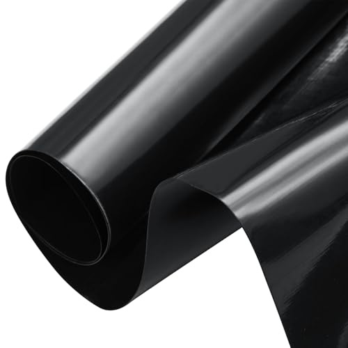 Teodute 1x6m Teichfolie, Schwarz HDPE Teichfolien Schwerlast, Dichtungsfolie Teichmembran für Fischteiche, Brunnen, Wassergarten und Wasserfall