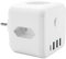 Powice Steckdosenwürfel Ohne Kabel, 7-in-1 Mehrfachsteckdose, Steckdosenwürfel mit USB C und 3 USB-A, 4000W Steckdose mit USB für Büro Hause Reisen, Weiß