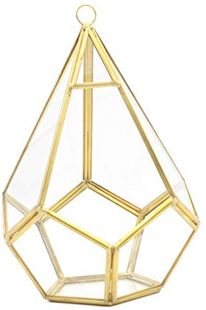 Geometrische Glas Terrarium Box Handgefertigt Mit Fünfseitigen Rhombus Glas Tisch Tisch Display Pflanzer Mit Schwung Für Sukkulenten