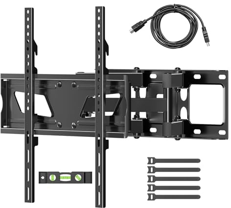 Simple Trending Soporte de pared para TV de movimiento completo para televisores de 32 a 70 pulgadas de hasta 132 libras, soporte de TV con brazos dobles articulados, soporte de montaje en pared Max