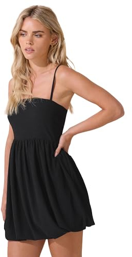 PixieGirl Petite Black Bubble Hem Mini Dress Petite