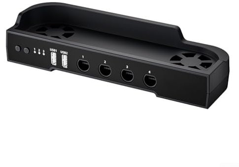 URPIZY Supporto refrigerante per console con supporto a parete, stazione di ricarica e ventola, base di raffreddamento portatile in materiale ABS, accessori da gioco