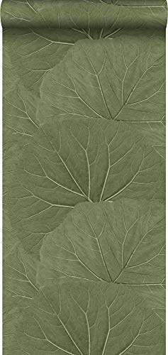 Sanders & Sanders Tapete tropische Blätter Olivgrün 53 cm x 10.05 m